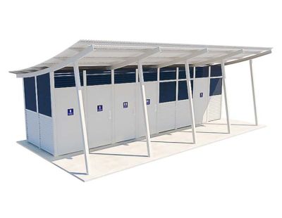 Capricorn 7 Standard Toilet Building with Ironstone and Shale Grey colour scheme